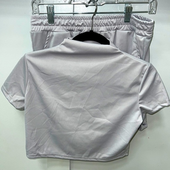 Pants - LoveuDear Gray Crop Top & Shorts Set| Women’s Size M Park Day / Vacation Outfit